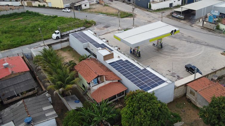 Energia Solar para Posto de Gasolina - Igaratinga - MG - Solar Power Energy - Autoposto Antunes